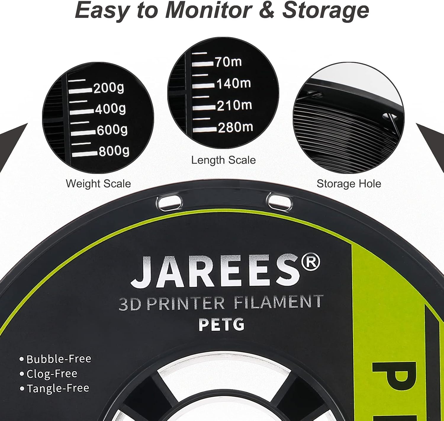Petg Filament 1.75,Toughness Enhanced Black PETG 3D Printer Filament Bundle Vacuum Sealed,Adhere Well 1kg Spool(2.2lbs) x 2,Dimensional Accuracy 1.75mm ±0.02mm,Fit Most FDM Printer (2 Pack)