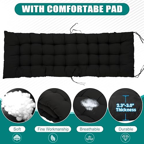 Miniatura 6 de Chaise lounge plegable, tumbona ajustable de 5 posiciones para patio al aire libre con reposacabezas desmontable y almohadilla suave, cómoda silla