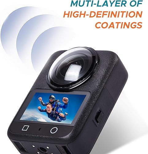 Miniatura 3 de JZW-Shop Protector de lente de PC con 2 protectores de pantalla compatibles con cámara de acción DJI OSMO 360, 9H, protección contra arañazos,