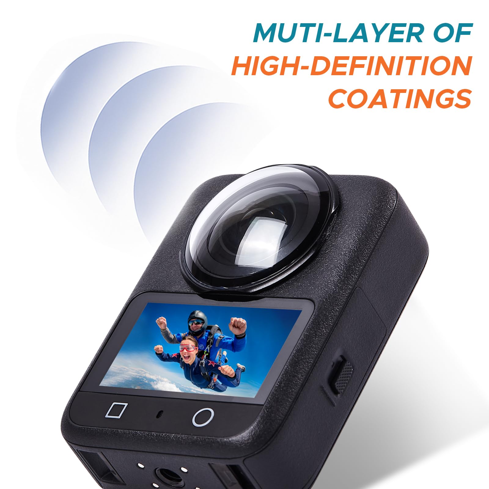 2 Films De Protection Objectif Caméra En Verre Trempé 9H Pour Drone Dji Neo