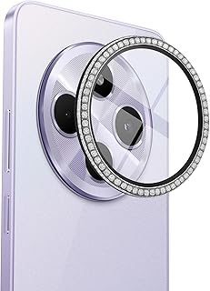 دلـع موبايلك واقي عدسة الكاميرا لموبايل شاومي ريدمي 14C / بوكو C75، واقي شاشة معدني بحلقة فردية من الزجاج المقوى بدرجة صلابة 9، مناسب للجراب، مضاد للخدش (اسود ماسي)