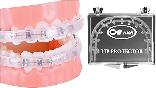 Obrush Fundas cómodas con clip para aparatos ortopédicos protector bucal de ortodoncia para aparatos ortopédicos protector de labios cubierta de