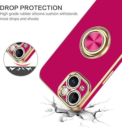 Miniatura 2 de BENTOBEN Funda para iPhone 14 Plus, funda para iPhone 14 Plus de 6.7 pulgadas, ajuste delgado, soporte de anillo con soporte, protección a prueba de