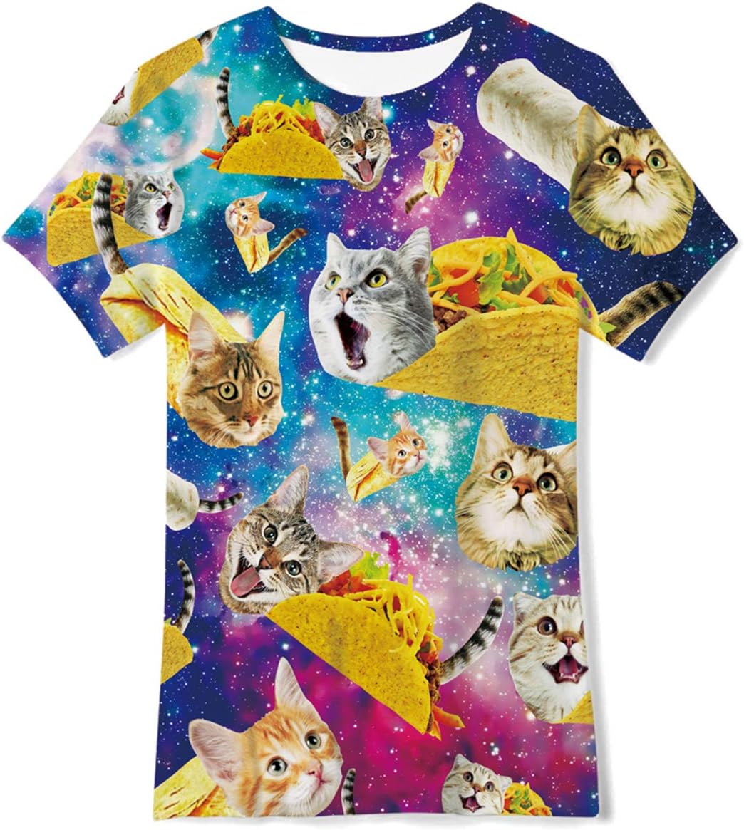 LoveternalUnisex Kids Tie Dye T Shirts for Boys Girls Short Sleeve Colorful Tee Size 4-14