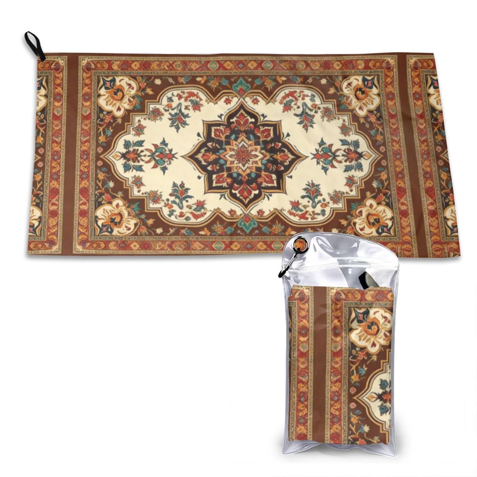 DUYKIMQW Faint Ripples Print Quick Dry Towel 16x31.5in White