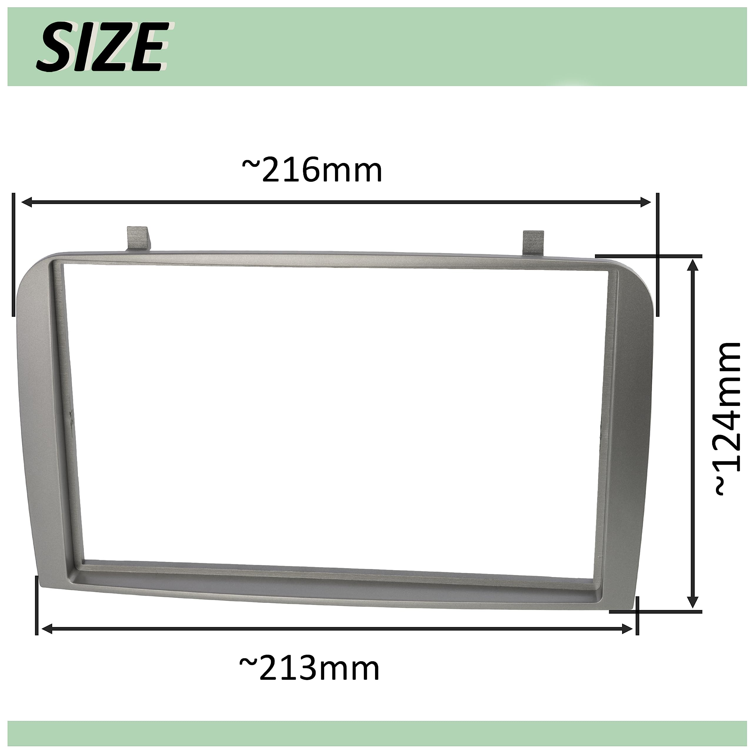 Adattatore 1 DIN Per Autoradio Alfa Romeo 147, 156, GT - Telaio In Plastica Grigio