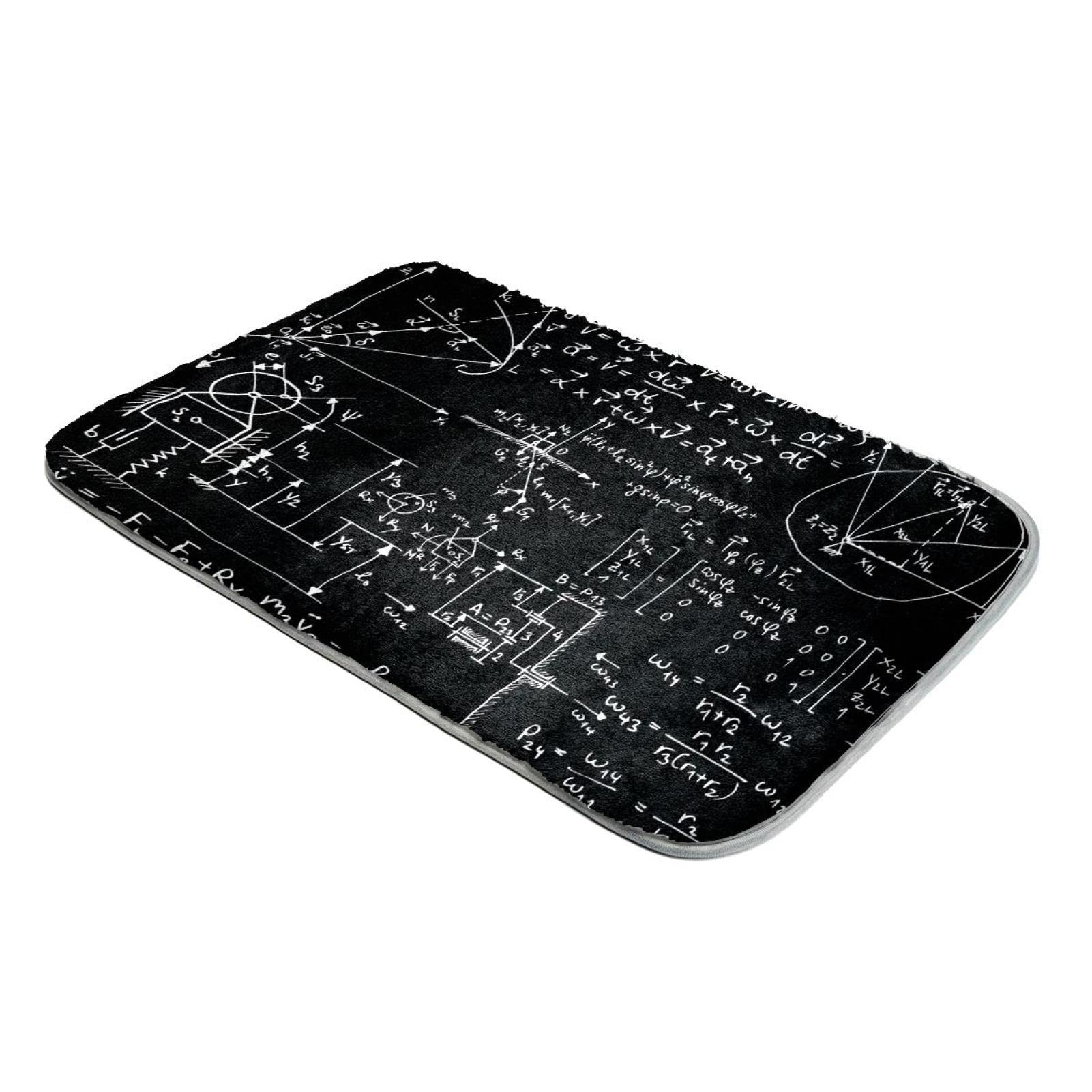 Tapis à poils longs fausse fourrure noir symbole d'école pour salon et chambre ado