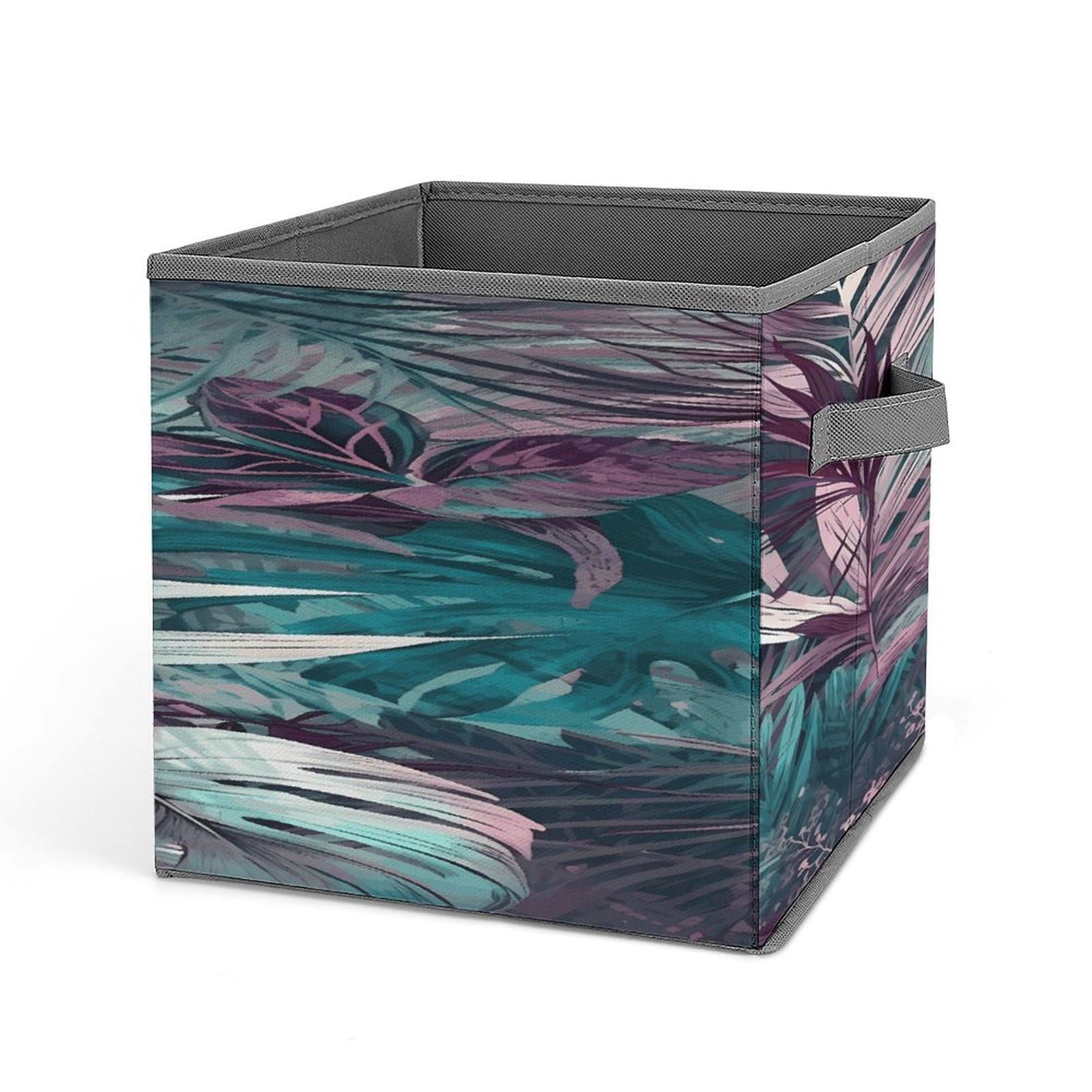 Fekiloot Style Palm Leaf Pattern Storage Bins Storage Baskets