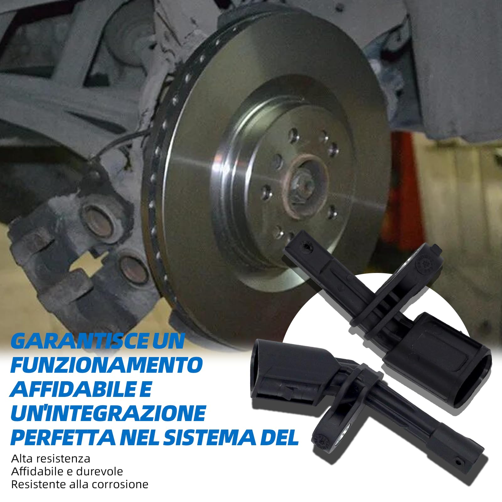 Sensore di velocità ABS anteriore posteriore sinistro destro compatibile con VW Golf V VI Audi A3 8P Skoda Octavia 1Z VW Passat B7