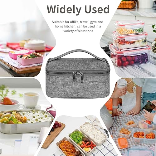 Miniatura 3 de Fiambreras portátiles con carga USB, mini lonchera eléctrica portátil, calentador de alimentos, calentador de alimentos, bolsa de almuerzo