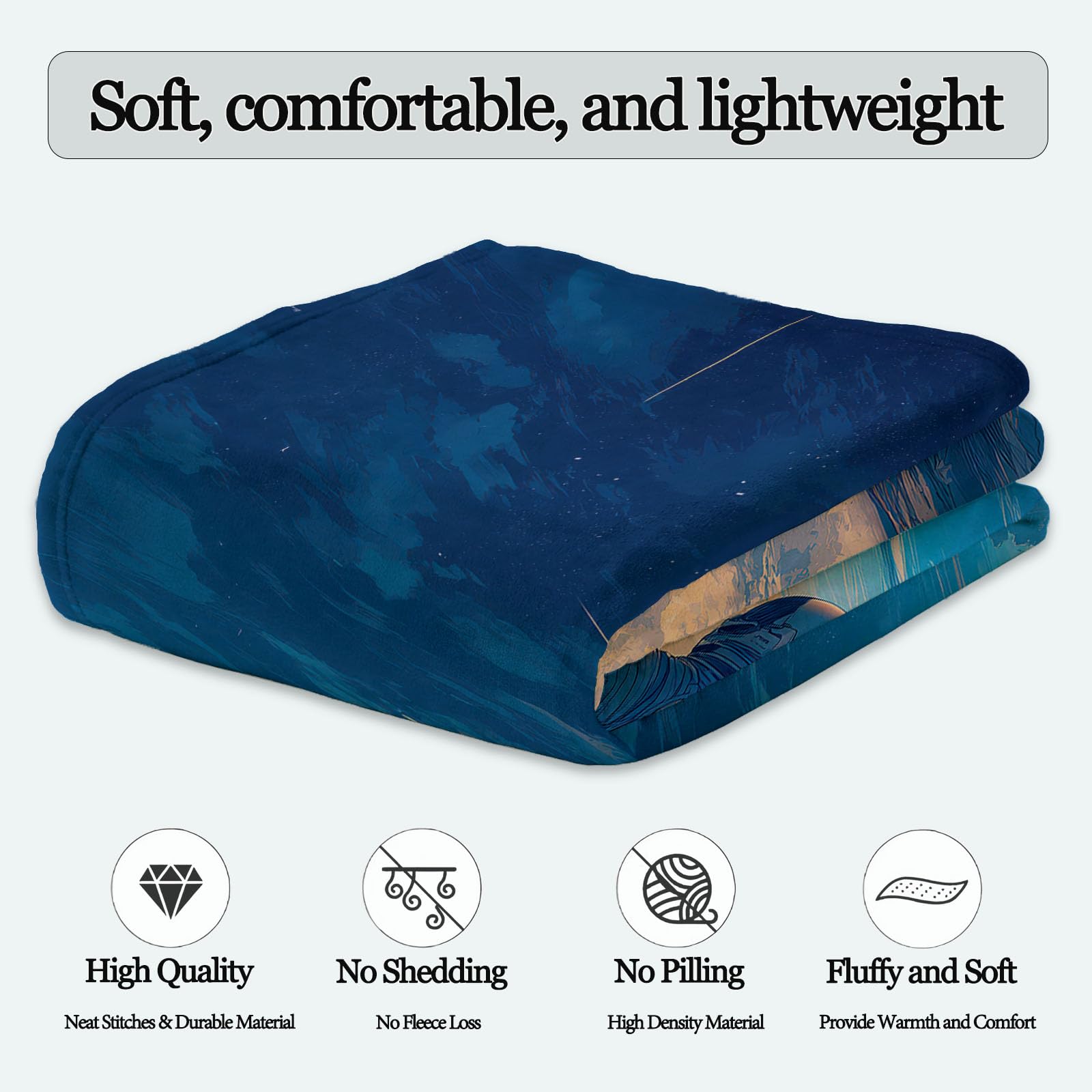 Manta mullida de 180 x 220 cm – Manta de franela suave y romántica reversible para sofá, astronauta, cielo estrellado, nubes, manta de forro polar, manta extra cálida para el salón, camping o oficina