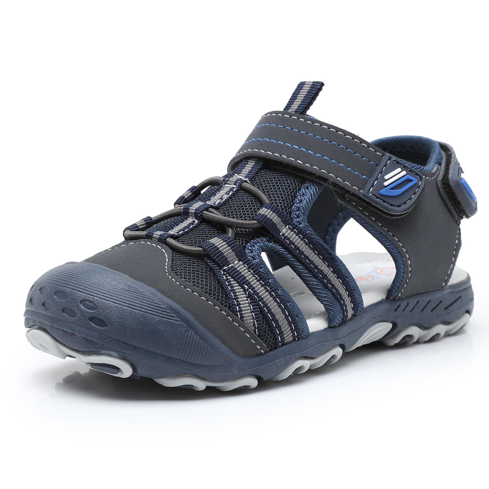 Ahannie Boys Girls Outdoor Sport Sandals,Kids Closed Toe Beach Sandals, Toddler Summer Shoes