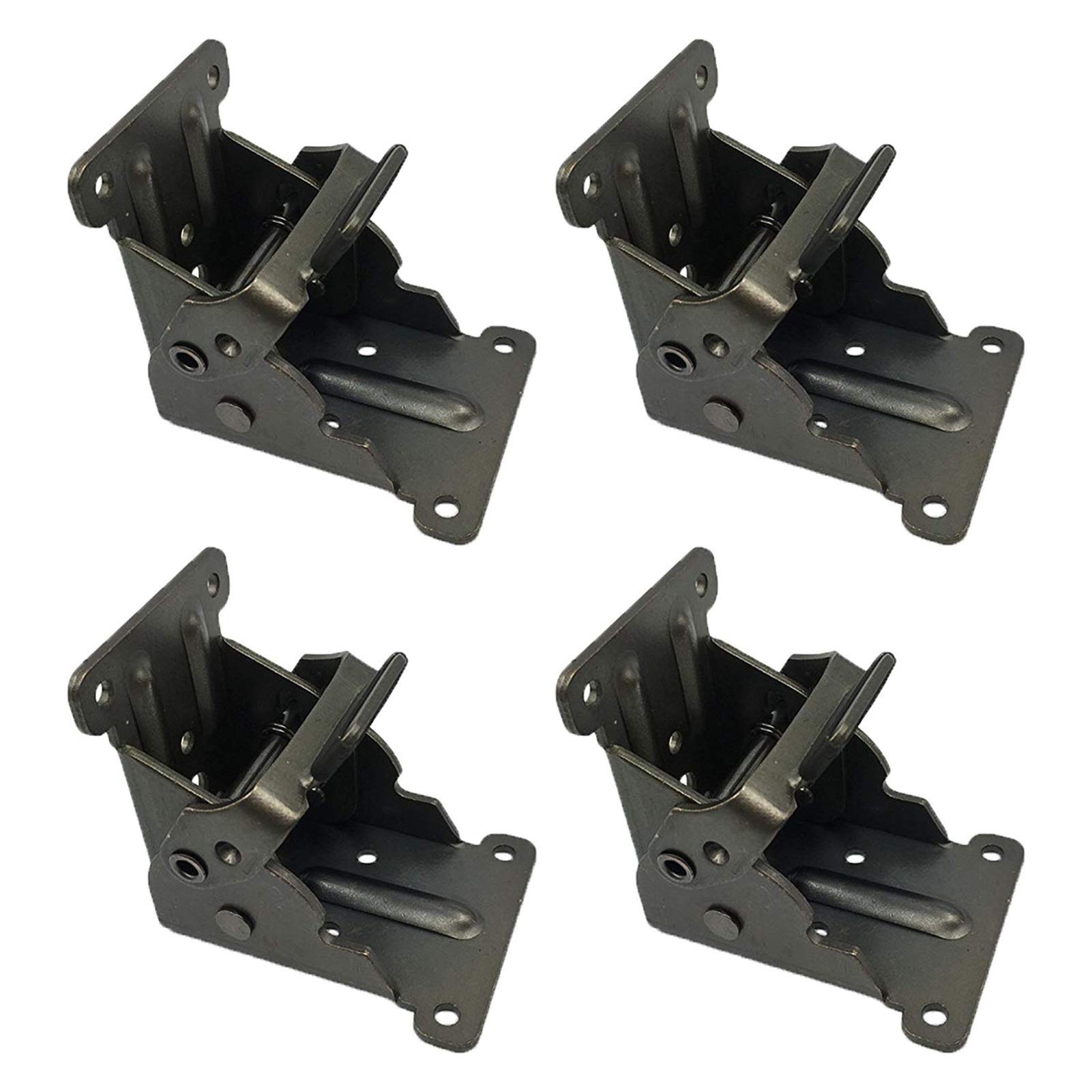 4 Pieces Foldable Support Frame, Self-Locking Hinges, Table Leg Accessories and Corner Brace Plates for Boat, Kitchen, Etc., DIY