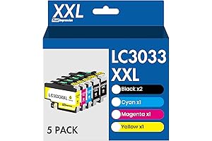 LC3033XXL Ink Cartridges 5-Pack Replacement for Brother Printers