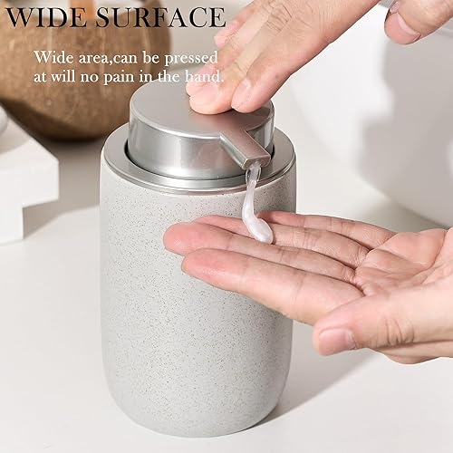 Miniatura 2 de Dispensador de jabón de baño, dispensador de jabón de manos gris con bomba de líquido, dispensador de jabón de cocina de 12 onzas, dispensador de