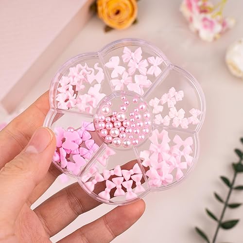 Miniatura 3 de Juego de dijes coloridos de diamantes de imitación para uñas, nudo de lazo 3D, juego de dijes de uñas coloridos para diseño de piedras de uñas,