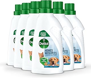 Laundry Sanitiser, Homes with pets, Fresh Breeze, 4.5L Total (750ml x 6pck) Eliminates Pet Odours, Cleanser & Disinfectant, Kills 99.9 Percent of Bacteria