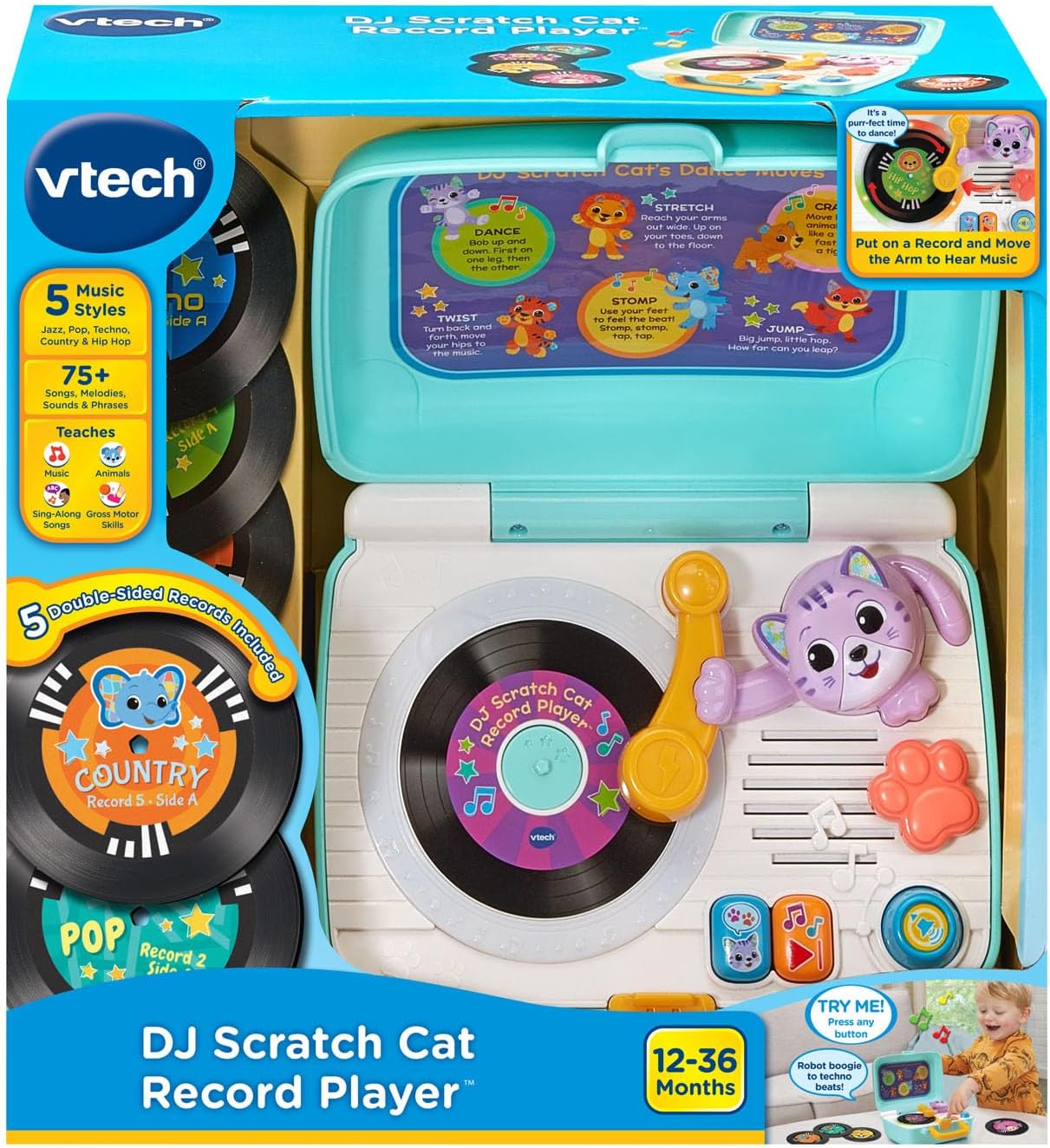 VTech DJ Scratch Cat Record Player