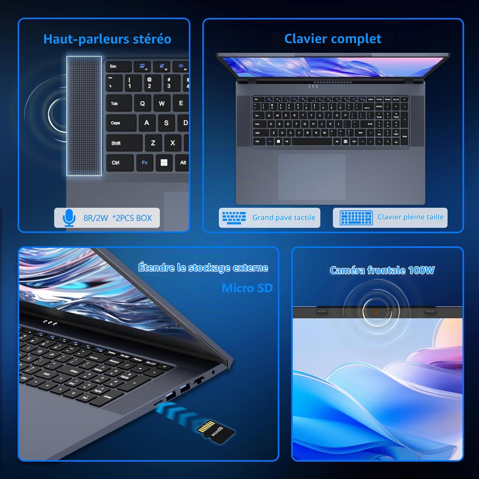 Ordinateur Portable 18,5", 24Go RAM - 1To SSD, Core jusqu'à 3,4