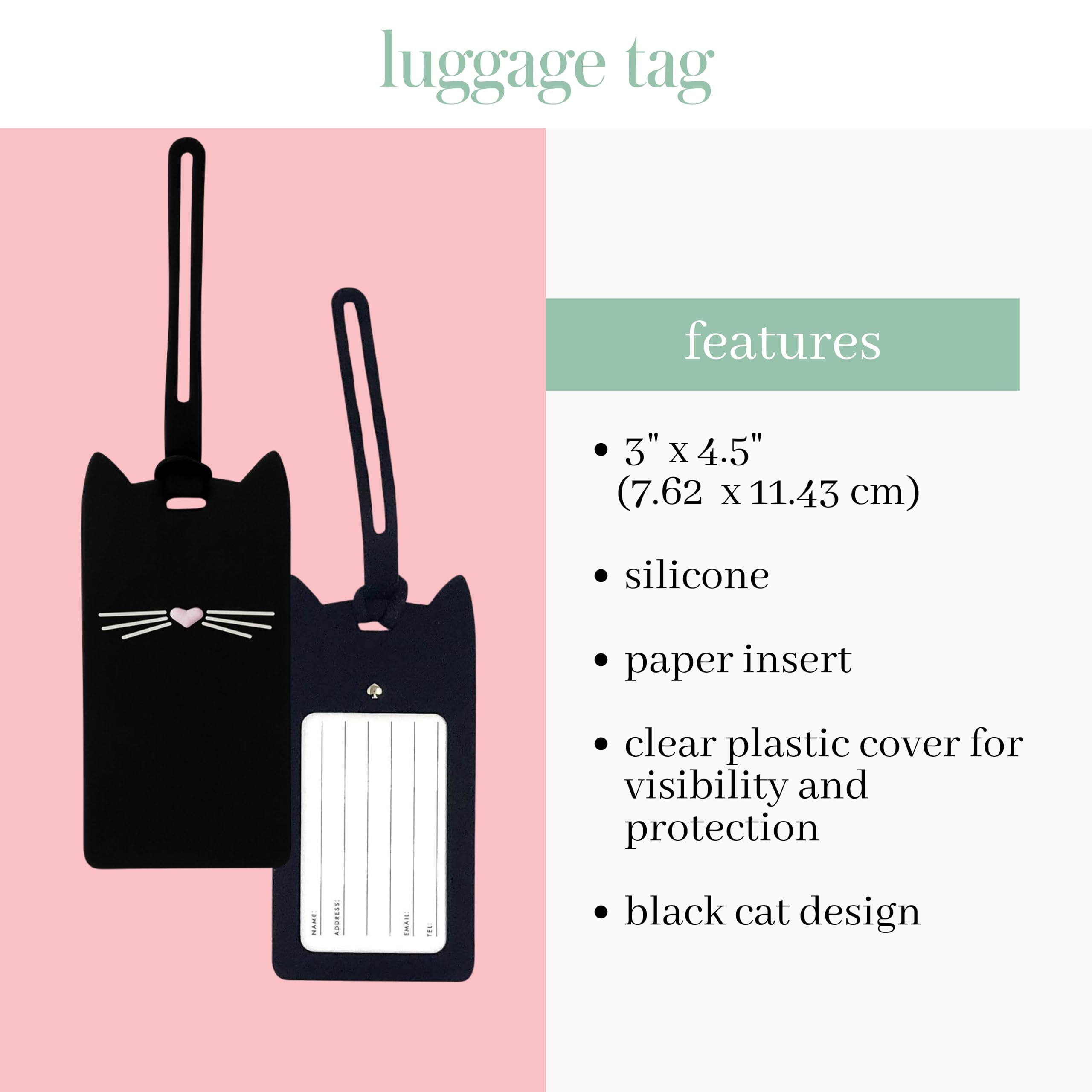 Amazon.com: Kate Spade New York Silicone Luggage Tag with Durable