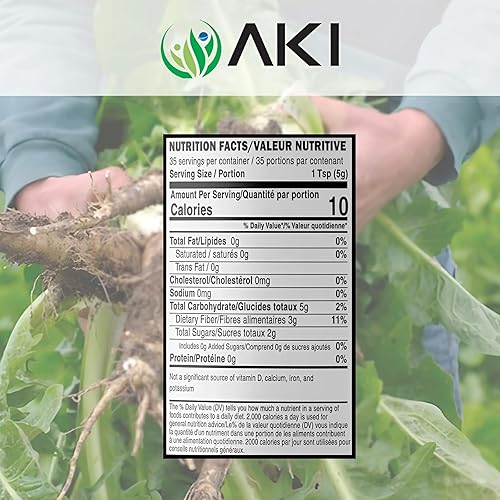 Miniatura 3 de AKI Mezcla prebiótica a base de plantas (6 onzas / 6.00 oz) – Fuente ideal de FOS e inulina – Nutre la flora intestinal y la inmunidad – Ideal para