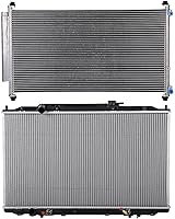 Vista 2 de SCITOO Radiador 2806 + 3246 Condensador Fit 2005-2010 para Honda para Odyssey