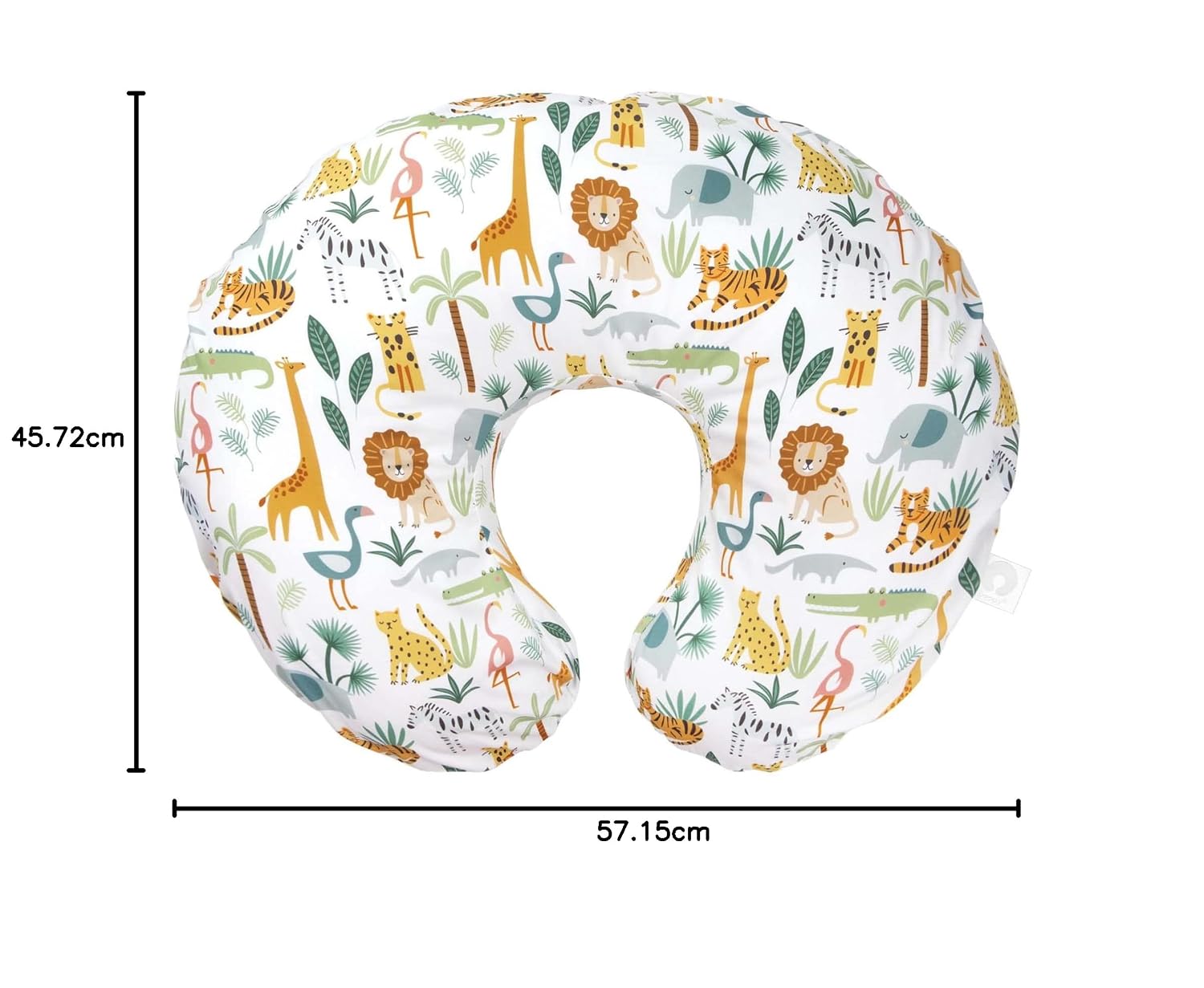 Boppy Nursing Pillow Cover, Colorful Wildlife, Cotton Blend, Fits The Original Support for Breastfeeding, Bottle Feeding, and Bonding, Cover Only, Sold Separately