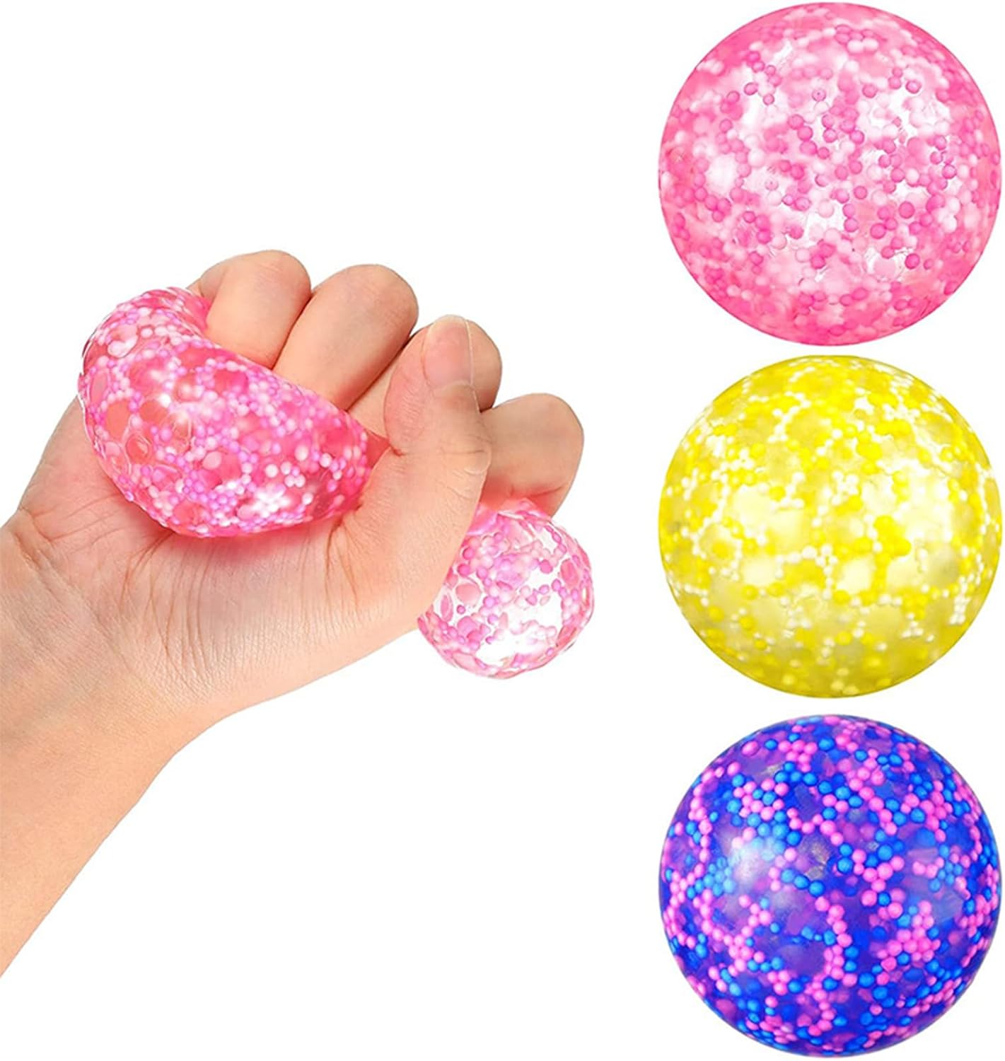 3 Stück Herz Stressbälle - Farbwechselnde Quetschspielzeuge Für Kinder