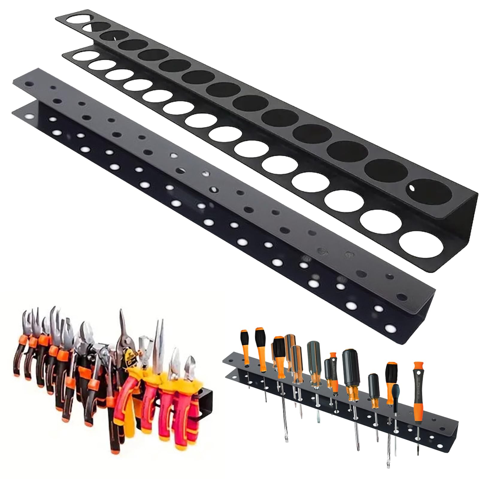 2 Pezzi 40cm Porta Cacciavite Da Parete, Organizer Per Cacciaviti, Supporto Da Parete Per Cacciavite, Organizzatore Cacciavite Per Garage, Officina, Banco Di Lavoro