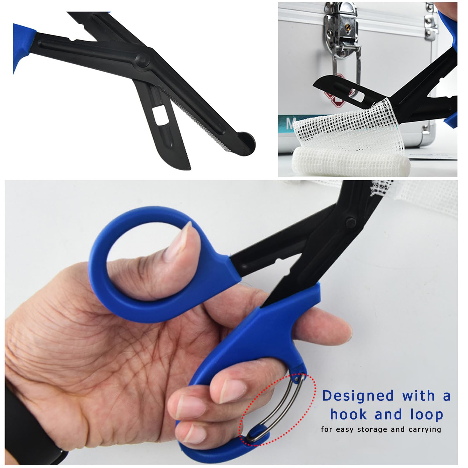 Rettungsschere Verbandschere – 19 Cm Edelstahl, Rosa/gelb, Mit Gürtelclip Für Erste Hilfe, Pflege & Outdoor