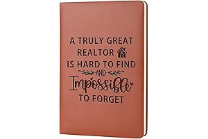 Realtor Appreciation Gift - Leather Journal Notebook for Real Estate Agents