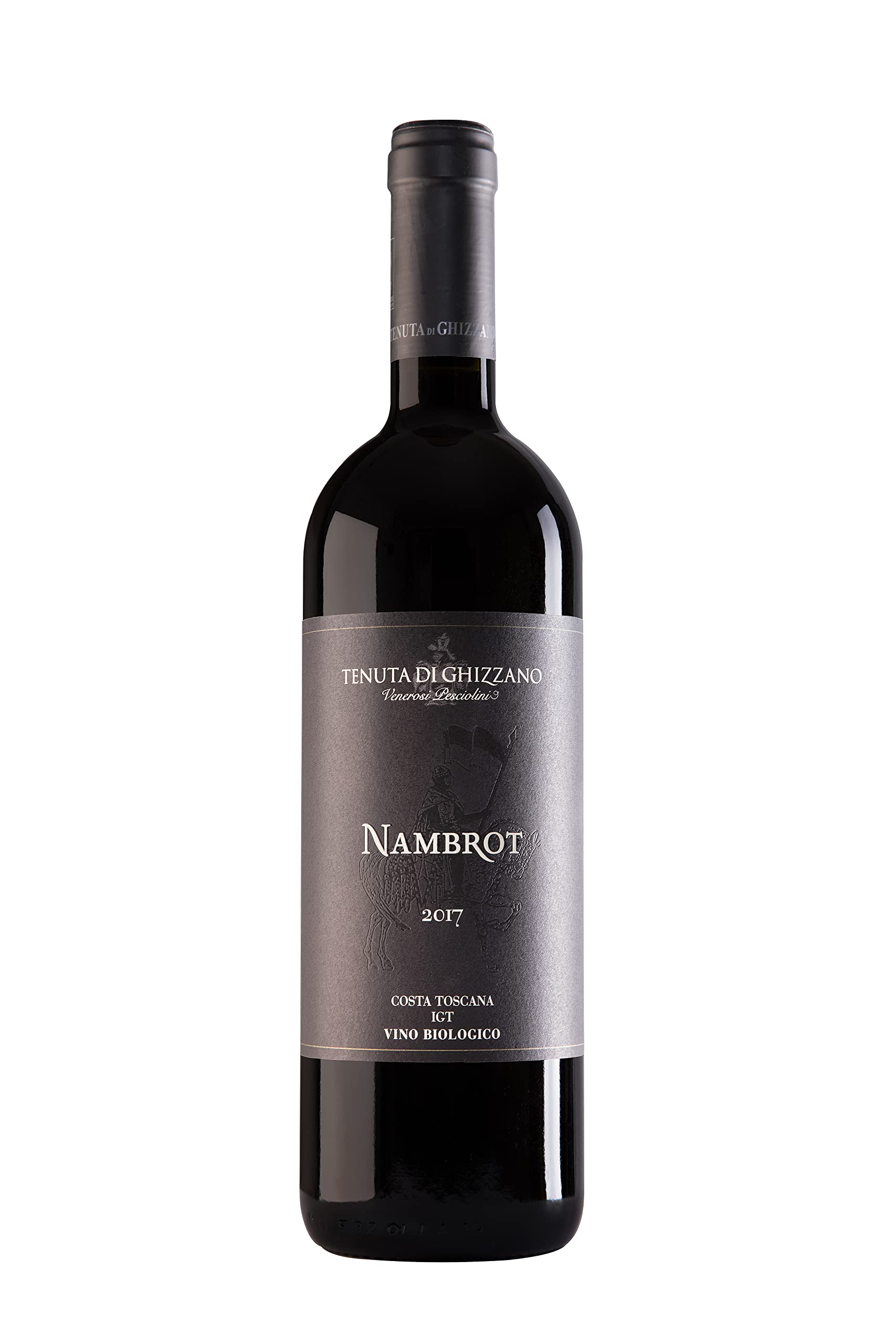 Tenuta di Ghizzano - Nambrot - Vino Tinto BIO I.G.T. Costa Toscana. Vino Premiado, Dedicado al Caballero de Carlomagno Franco Nambrot - Botella 0,75 Litros