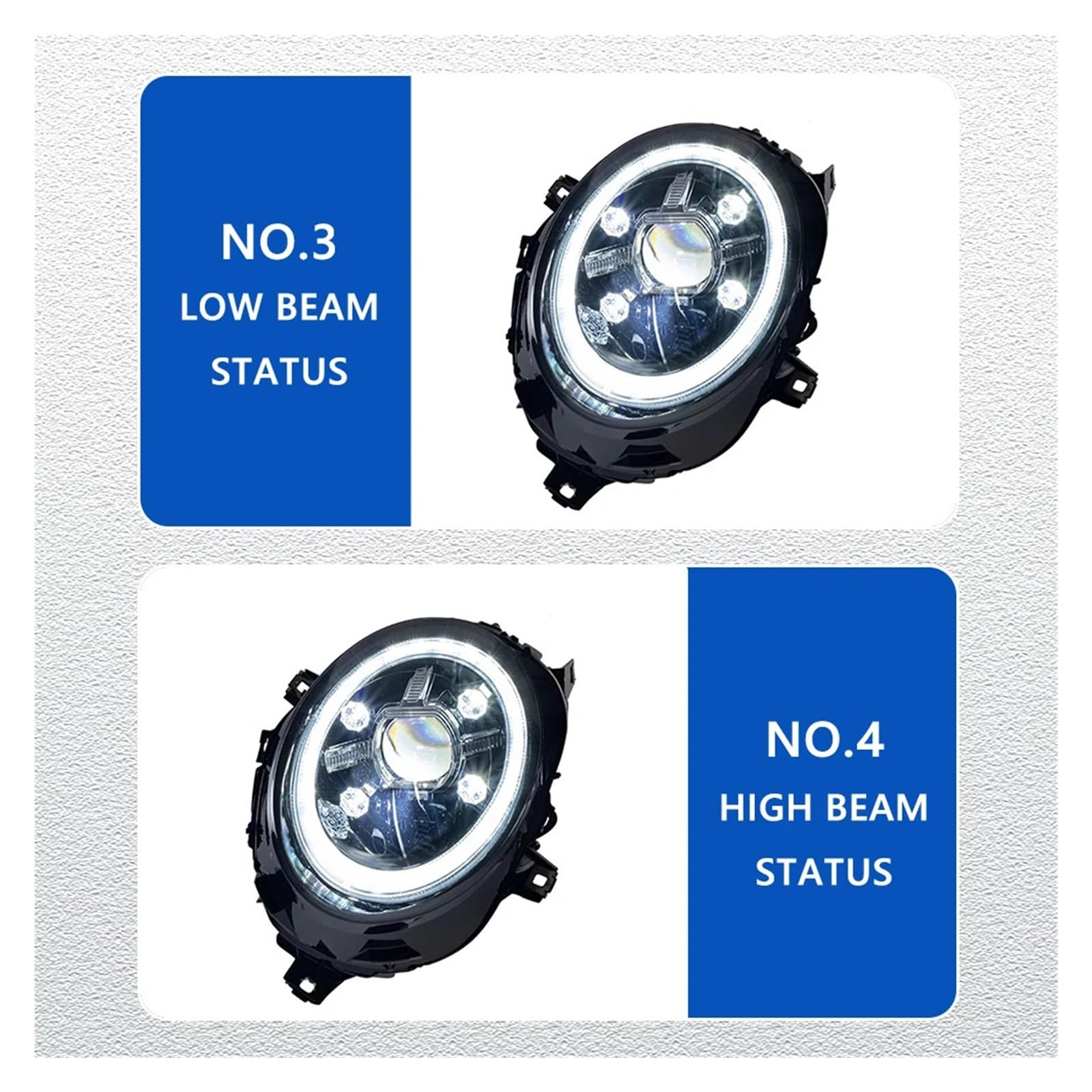 Pasuje do B//M//W F55 F56 F57 14-21 w pełni Led DRL reflektor samochodowy montaż sygnału akcesoria samochodowe zmodyfikowana lampa reflektory LED(Style D one pair)