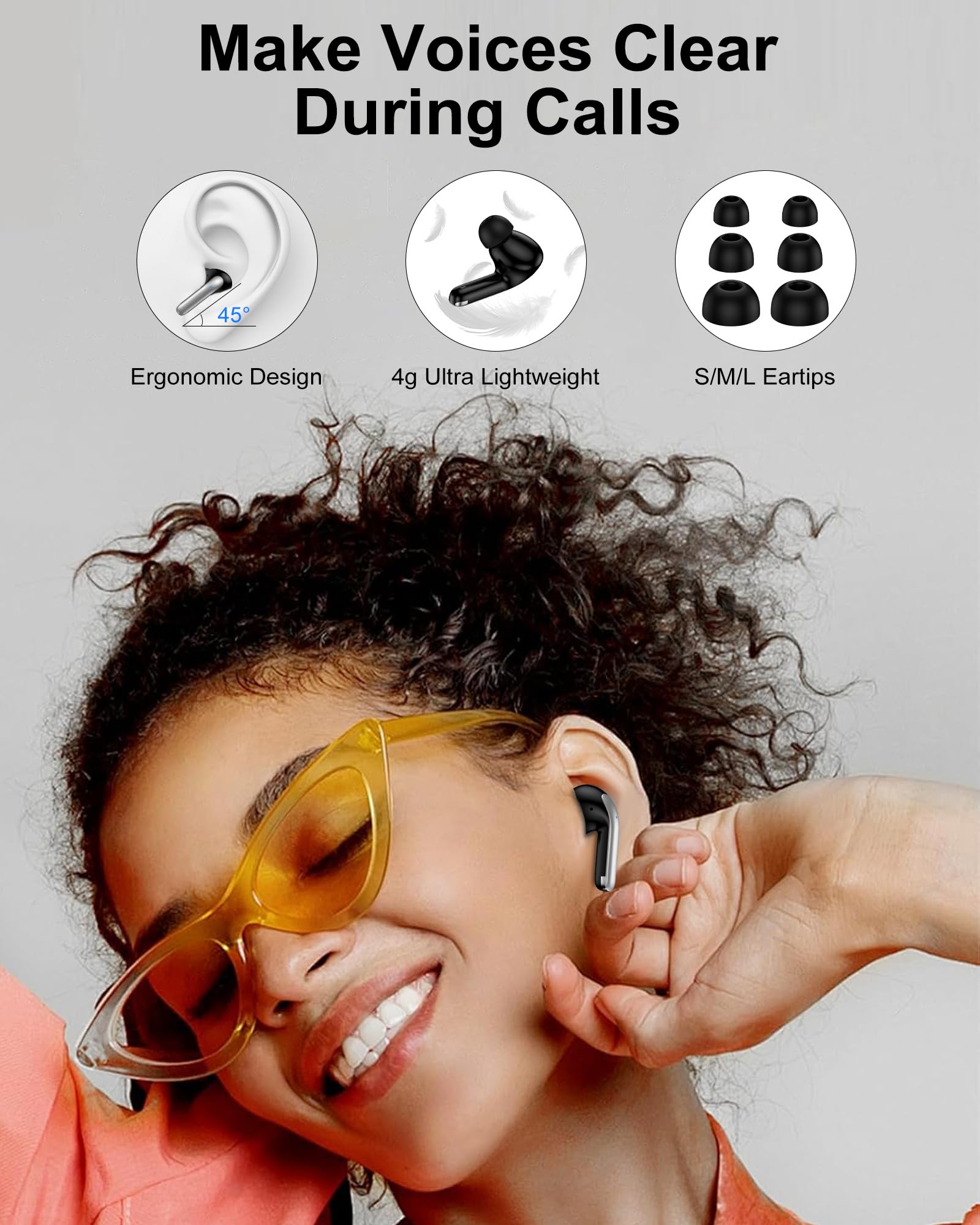 Auricolari wireless per iPhone 17 Pro Max 17 Air 16e 16 Pro 15, cuffie Bluetooth HiFi stereo, cancellazione del rumore, display digitale LED, auricolari impermeabili IPX7 e cuffie in-ear per Android