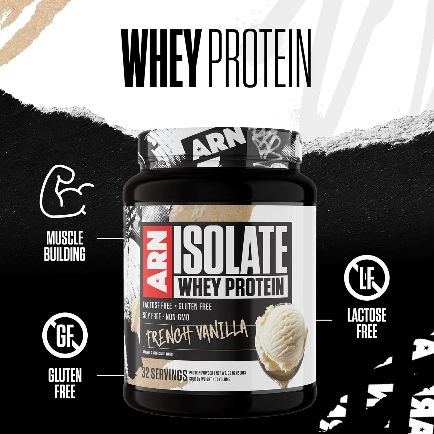 Arms Race Nutrition | ARN | Isolate Whey Protein (32 Servings, French Vanilla)
