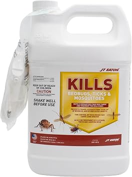 JT Eaton 209-W1G Bed Bug, Tick, and Mosquito Killer Spray, Water-Based Insecticide, Gallon with Sprayer
