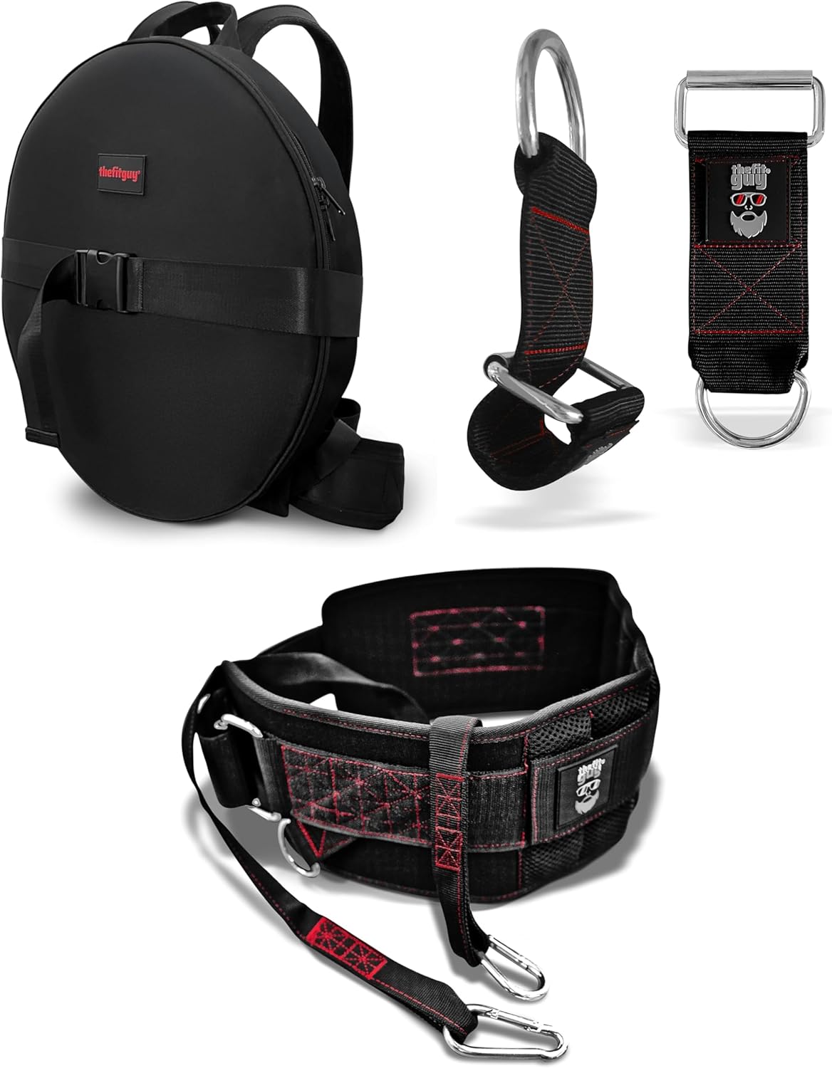 Complete Weighted Training Bundle – Weight Plate Backpack, Ultimate Dip Belt, and Dumbbell Loading Straps for Strength, Calisthenics, and Weighted Workouts