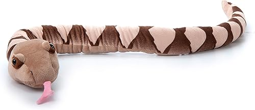 Miniatura 3 de The Petting Zoo Peluche de serpiente Copperhead, regalos para niños, juguete de peluche de serpiente de 54 pulgadas