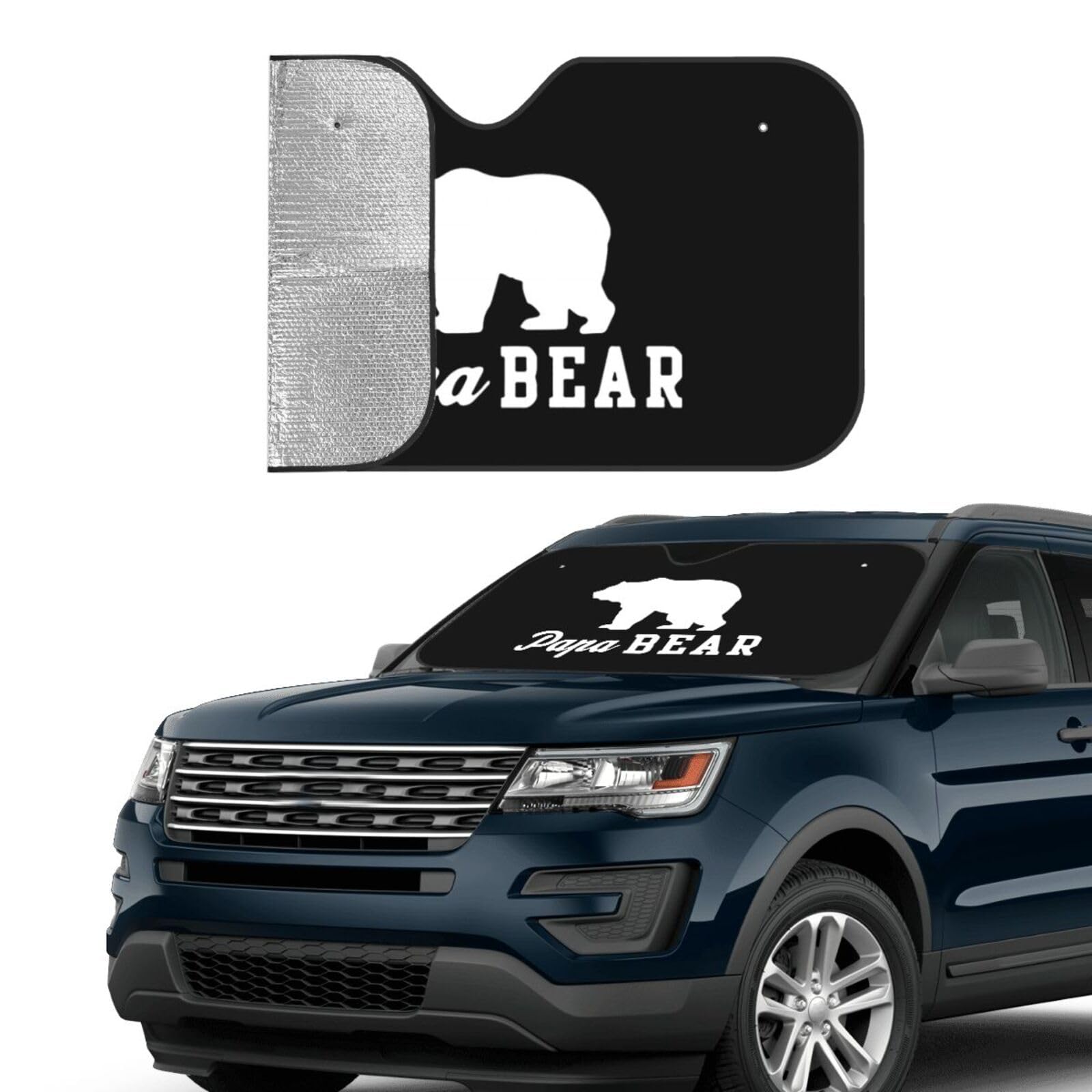 "Call Me Papa" Windshield Sun Shade - Universal Fit For Cars, SUVs & Trucks, Blocks Heat & UV Rays