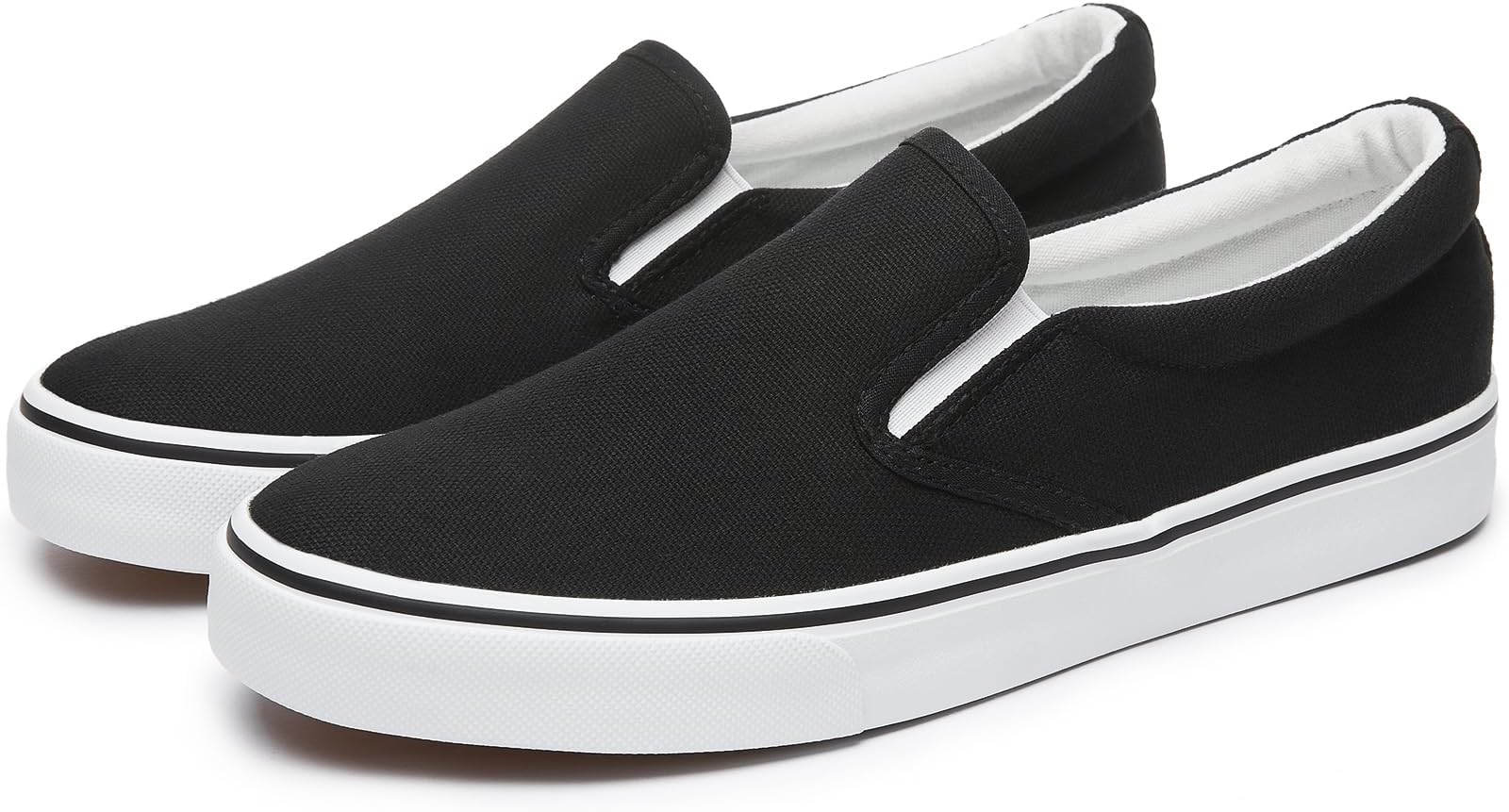 Mens Slip on Sneakers Loafers Shoes Canvas Black Shoes Canvas Blue Casual Fashion Shoes
