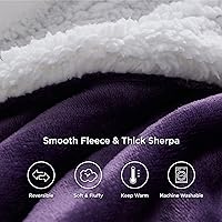 Vista 8 de Bedsure GentleSoft Manta Throw de Vellón Sherpa Tamaño Twin para Sofá - Manta Gruesa y Cálida Regalos para Mujeres y Niñas, Manta de Navidad Twin