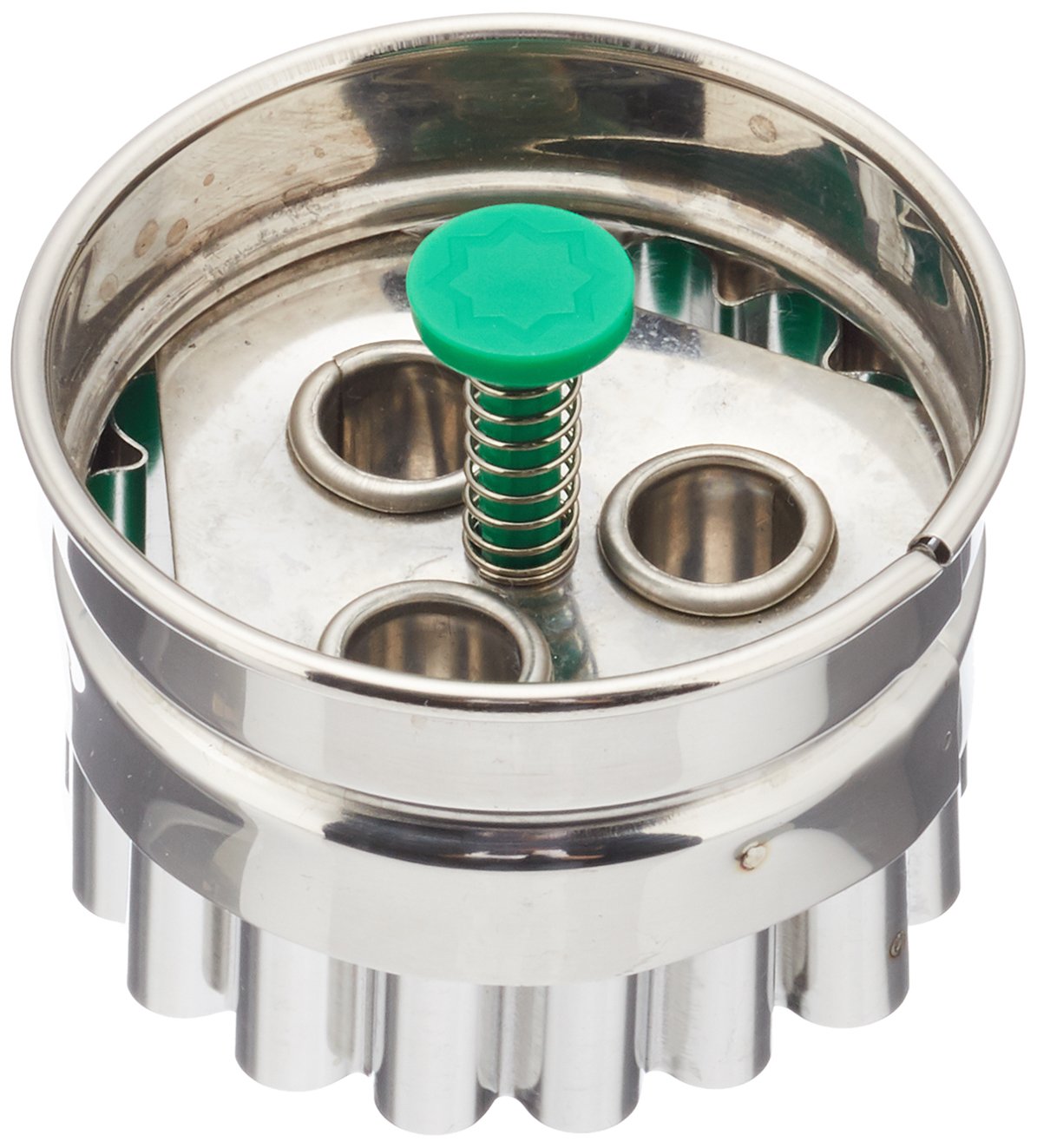 Staedter Linzer 3-Hole Cookie Cutter with Ejector, Multi-Colour