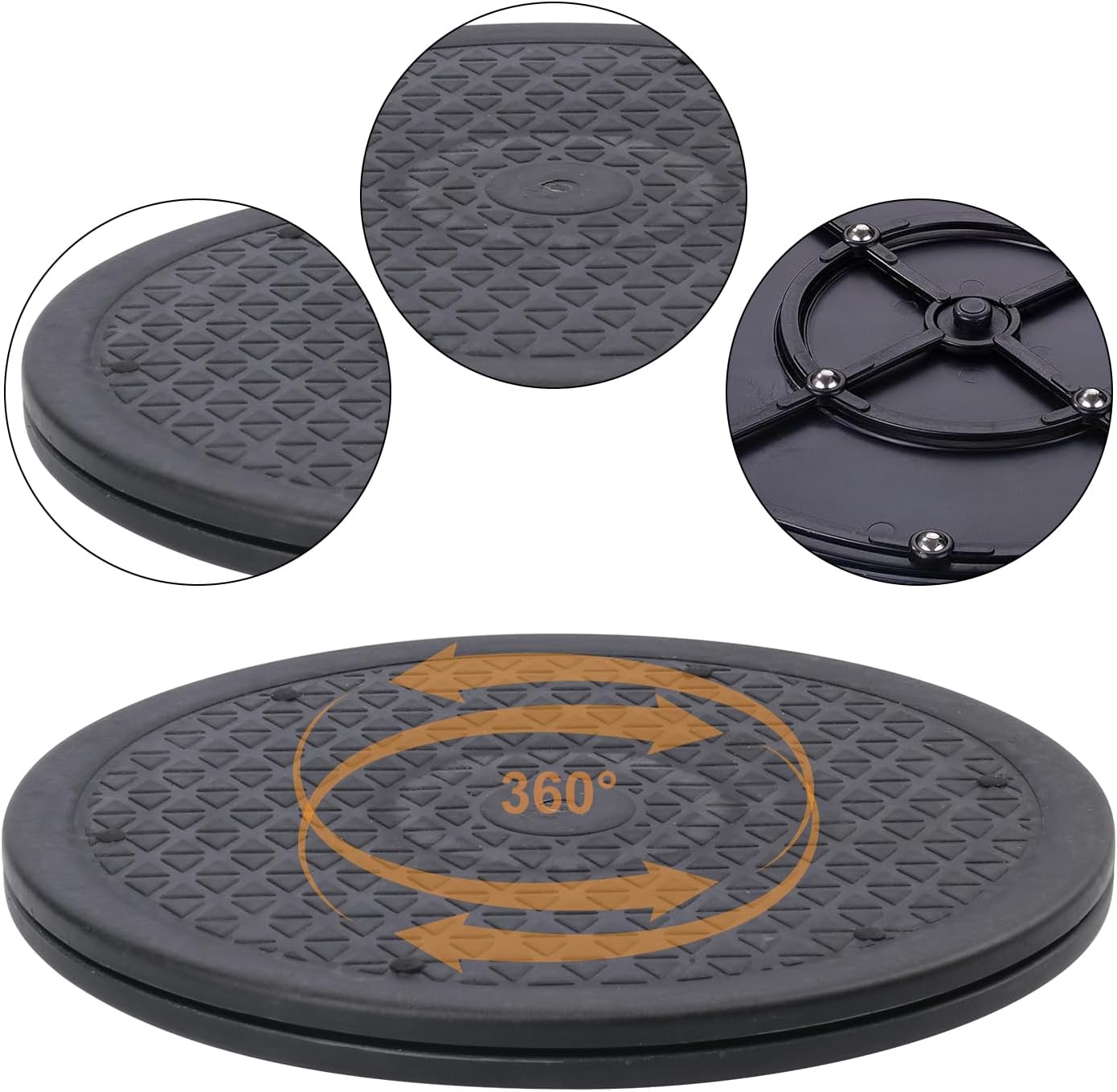 8 Pack 10 Inch Lazy Susan Turntable, Heavy Duty Lazy Susan Turntable Organizer, Premium 10 Inch Rotating Swivel Stand for Table Top, Kitchen, and More