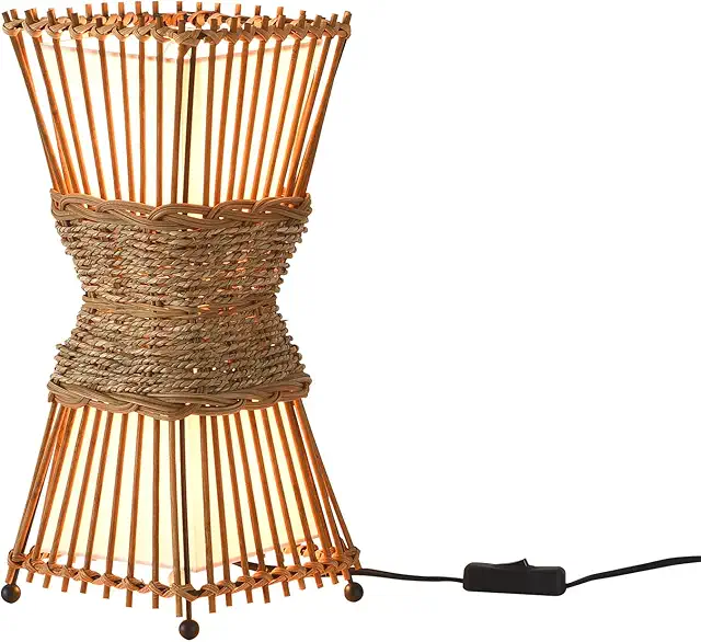 M2OUTLET SKOV Bamboo Rattan Table Lamp, ø 19 cm, IP20, E14 Socket