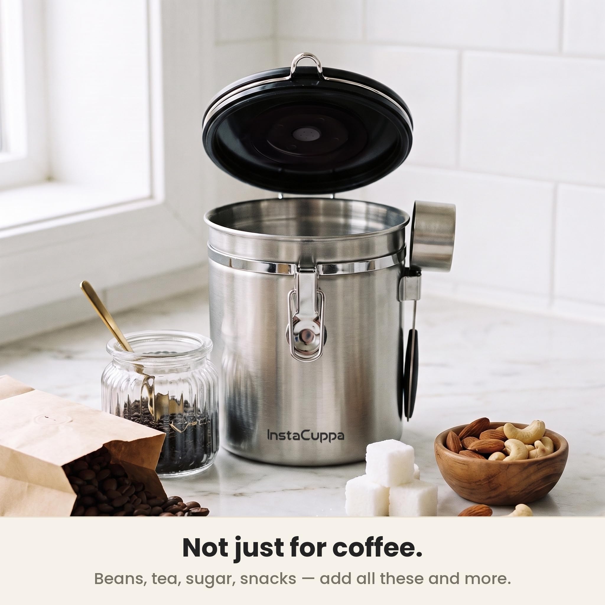 InstaCuppa Coffee Canister - Fresh Coffee Storage -7