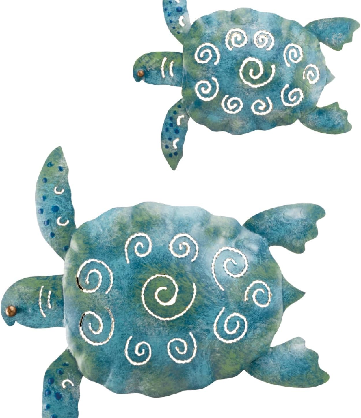 Regal Art & Gift Sea Turtle Wall Décor, Handcrafted Metal Ocean-Inspired Art, Weather-Resistant Coastal Decor for Indoor & Outdoor, Ideal for Living Room, Porch & Backyard, 9.5”L x 0.75”W x 9”H