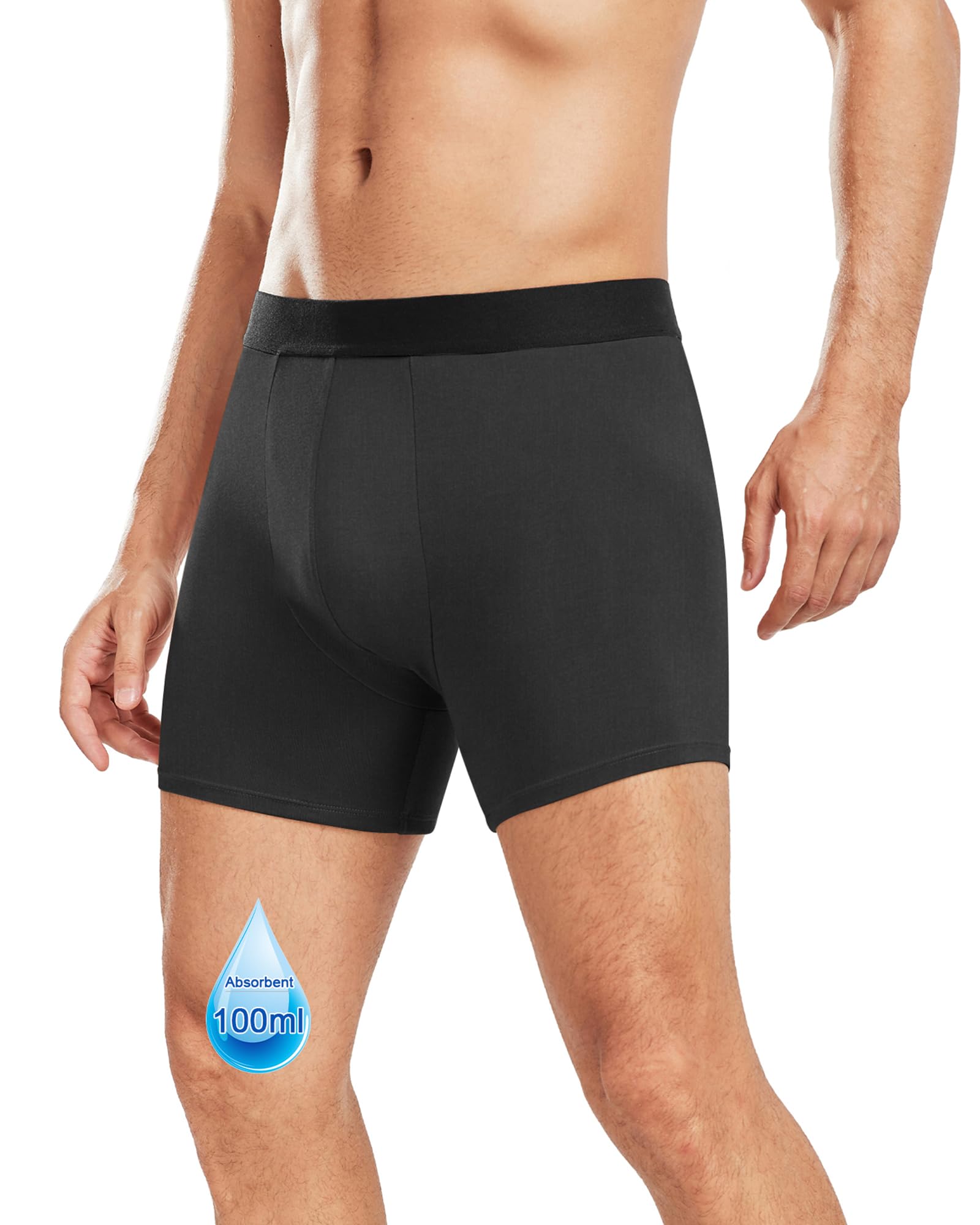 Amazon.com: Intiflower Incontinence Underwear for Men, Washable Leak ...