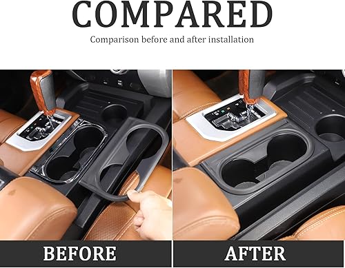 Miniatura 2 de Soporte para reposabrazos central para asiento delantero de automóvil compatible con Tundra, portavasos, marco de ajuste interior, accesorios