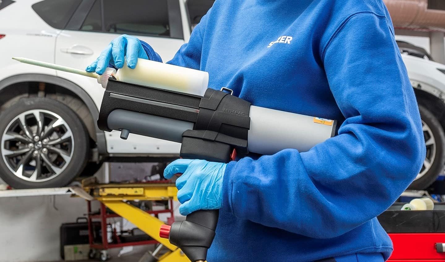 Sulzer Mixpac DP2X 400-01-50-01 1:1 and 2:1 Ratios 400 mL Pneumatic 2-Part Adhesive Cartridge Dispenser