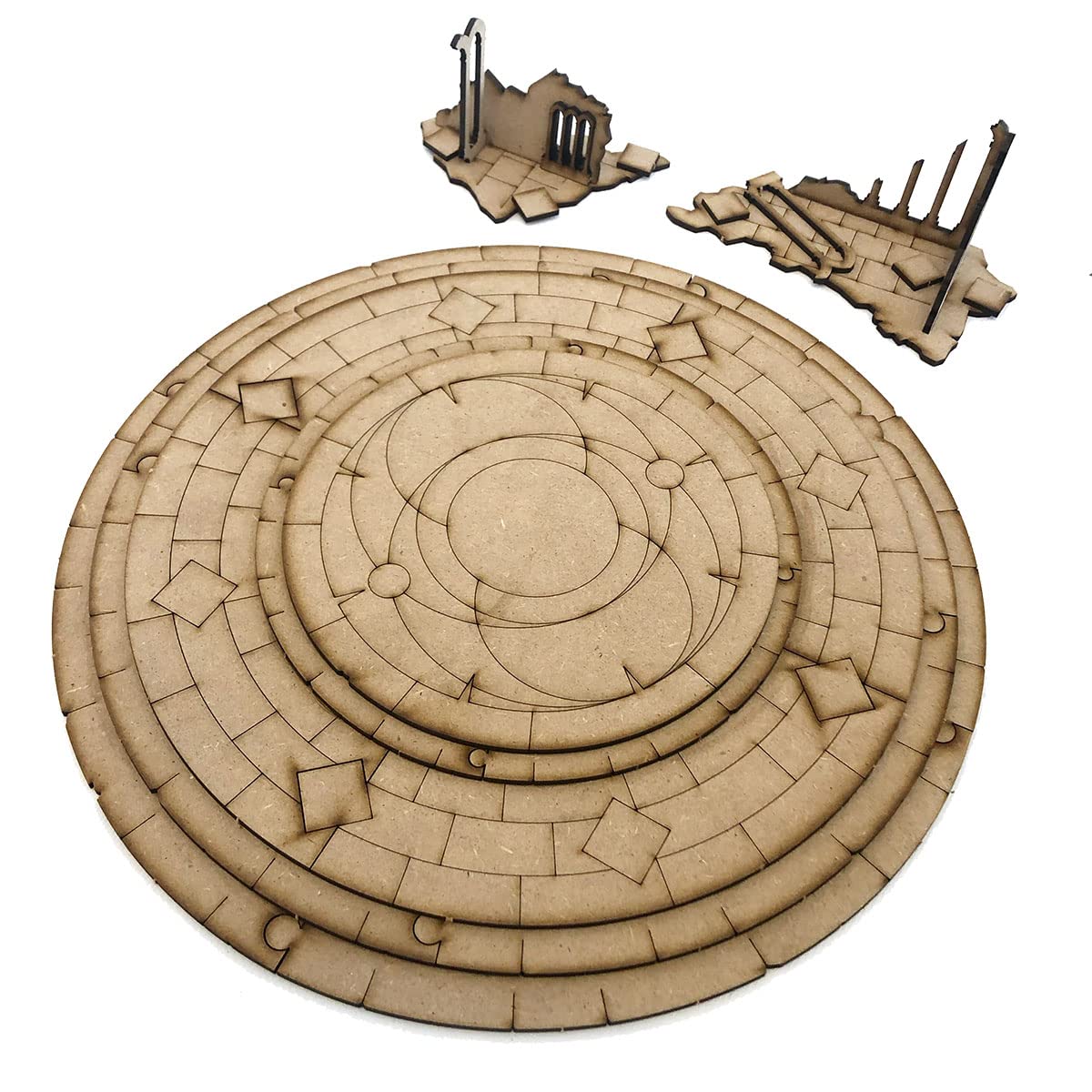 Pwork Wargames Medieval Lost Burg 06 - Medieval City Scenography for Miniatures in Scale 28mm / 35mm - Table Miniatures Wargame 3D Scenography Terrain - MDF 3mm